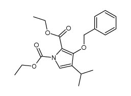 3-benzyloxy-4-isopropyl-pyrrole-1,2-dicarboxylic acid diethyl ester Structure