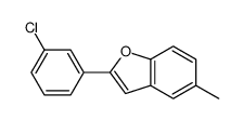 2-(3-氯苯基)-5-甲基苯并呋喃结构式