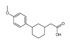 2-[3-(4-methoxyphenyl)cyclohexyl]acetic acid Structure