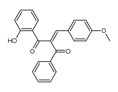 1-(2-hydroxy-phenyl)-2-(4-methoxy-benzylidene)-3-phenyl-propane-1,3-dione结构式