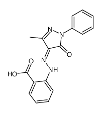 1-phenyl-3-methyl-4-(2-carboxy-phenylhydrazo)-5-pyrazolone Structure