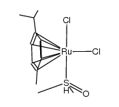 [Ru(η6-p-cymene)Cl2(DMSO)]结构式