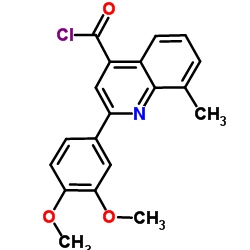 2-(3,4-Dimethoxyphenyl)-8-methyl-4-quinolinecarbonyl chloride Structure