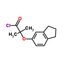 2-(2,3-Dihydro-1H-inden-5-yloxy)-2-methylpropanoyl chloride结构式
