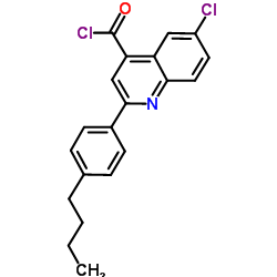 2-(4-Butylphenyl)-6-chloro-4-quinolinecarbonyl chloride structure