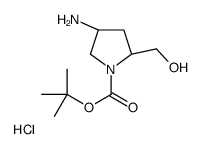 (2R,4R)-1-Boc-2-Hydroxymethyl-4-aminopyrrolidine hydrochloride structure