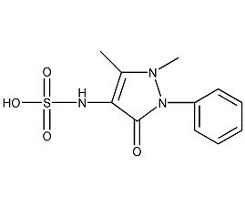 [(2,3-Dihydro-1,5-dimethyl-3-oxo-2-phenyl-1H-pyrazol-4-yl)amino]methanesulfonic acid structure