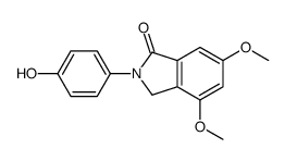 2-(4-hydroxyphenyl)-4,6-dimethoxy-3H-isoindol-1-one结构式