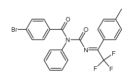 4-bromo-N-phenyl-N-((2,2,2-trifluoro-1-(p-tolyl)ethylidene)carbamoyl)benzamide结构式