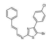 (E,E)-N-[5-bromo-4-(4-chlorophenyl)-1,3-thiazol-2-yl]-3-phenylprop-2-en-1-imine Structure