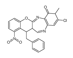 13-benzyl-9-chloro-8-methyl-1-nitro-12a,13-dihydro-8H-chromeno[2,3-b][1,5]benzodiazepin-7-one Structure