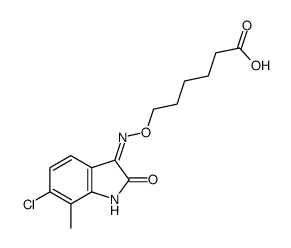 6-[(6-chloro-7-methyl-2-oxoindol-3-yl)amino]oxyhexanoic acid Structure