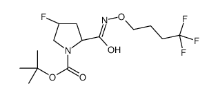 tert-butyl (2S,4S)-4-fluoro-2-(4,4,4-trifluorobutoxycarbamoyl)pyrrolidine-1-carboxylate结构式