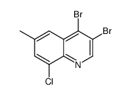 8-Chloro-3,4-dibromo-6-methylquinoline structure