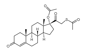 17-Acetoxy-21-(acetylthio)-4-pregnen-3,20-dion结构式