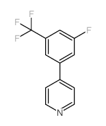 4-(3-Fluoro-5-(trifluoromethyl)phenyl)pyridine结构式