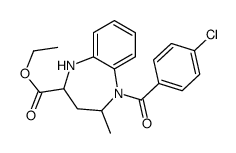 ethyl 5-(4-chlorobenzoyl)-4-methyl-1,2,3,4-tetrahydro-1,5-benzodiazepine-2-carboxylate Structure