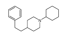 1-cyclohexyl-4-(2-phenylethyl)piperidine结构式