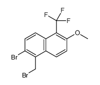 2-bromo-1-(bromomethyl)-6-methoxy-5-(trifluoromethyl)naphthalene Structure