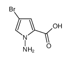 1-AMINO-4-BROMO-1H-PYRROLE-2-CARBOXYLICACID Structure