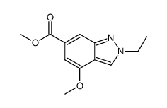 methyl 2-ethyl-4-methoxy-2H-indazole-6-carboxylate结构式