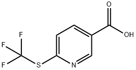 6-[(trifluoromethyl)sulfanyl]pyridine-3-carboxylic acid结构式