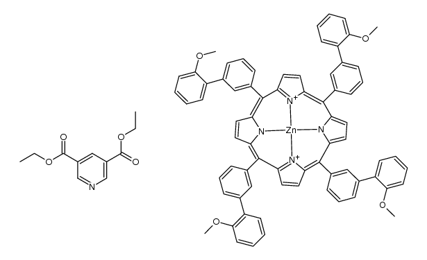 Zn((MeOC6H4C6H4)4C20H8N4)((EtOCO)2C5H3N) Structure