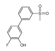 2-fluoro-5-(3-methylsulfonylphenyl)phenol结构式