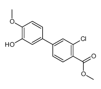 methyl 2-chloro-4-(3-hydroxy-4-methoxyphenyl)benzoate Structure