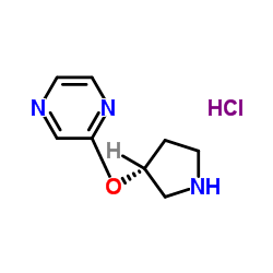 2-[(3R)-3-Pyrrolidinyloxy]pyrazine hydrochloride (1:1) Structure