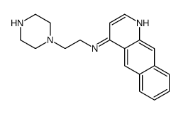 N-(2-piperazin-1-ylethyl)benzo[g]quinolin-4-amine结构式