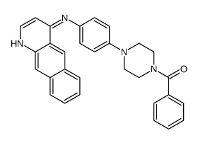 [4-[4-(benzo[g]quinolin-4-ylamino)phenyl]piperazin-1-yl]-phenylmethanone Structure