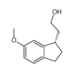 (S)-2-(6-methoxy-2,3-dihydro-1H-inden-1-yl)ethanol结构式