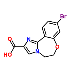 9-bromo-5,6-dihydrobenzo[f]imidazo[1,2-d][1,4]oxazepine-2-carboxylicacid结构式