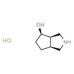 (3aS,4S,6aR)-rel-八氢环戊二烯并[c]吡咯-4-醇盐酸盐结构式