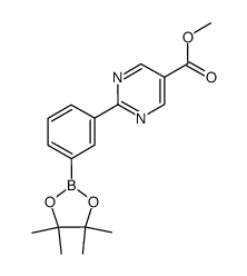 methyl 2-[3-(4,4,5,5-tetramethyl-1,3,2-dioxaborolan-2-yl)phenyl]pyrimidine-5-carboxylate结构式