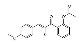 (Z)-2-(2-bromo-3-(4-methoxyphenyl)acryloyl)phenyl acetate结构式