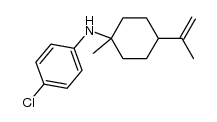 4-chloro-N-(1-methyl-4-(prop-1-en-2-yl)cyclohexyl)aniline结构式