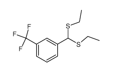 ((3-(trifluoromethyl)phenyl)methylene)bis(ethylsulfane)结构式