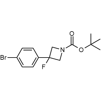 tert-Butyl 3-(4-bromophenyl)-3-fluoroazetidine-1-carboxylate Structure