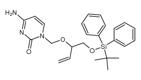 (+/-)1-[(1'-tert-Butyldiphenylsilyloxybut-3'-en-2'-yloxy)methyl]cytosine Structure