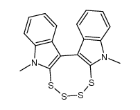 5,10-dihydro-5,10-dimethyl[1,2,3,4]-tetrathiocino[5,6-b:8,7-b']diindole结构式
