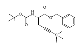benzyl 2-(S)-[(tert-butoxycarbonyl)amino]-5-(trimethylsilyl)pent-4-ynoate Structure