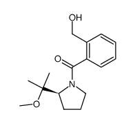 (S)-N-<2-(hydroxymethyl)benzoyl>-2-(1-methoxy-1-methylethyl)pyrrolidine结构式