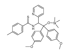 N-(2,2-bis(4-methoxyphenyl)-1-pyridin-2-yl-2-trimethylsilyloxyethyl)-4-methylbenzenecarbothioamide结构式