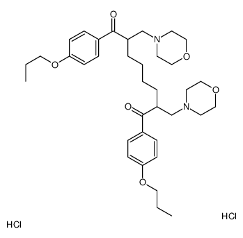 2,7-bis(morpholin-4-ylmethyl)-1,8-bis(4-propoxyphenyl)octane-1,8-dione dihydrochloride Structure