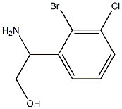 2-AMINO-2-(2-BROMO-3-CHLOROPHENYL)ETHAN-1-OL结构式