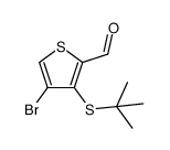 4-bromo-3-(t-butylsulfanyl)thiophene-2-carbaldehyde结构式