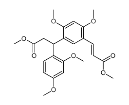 (E)-2,4-dimethoxy-5-<2-(methoxycarbonyl)-1-(2,4-dimethoxyphenyl)ethyl>cinnamic acid methyl ester Structure