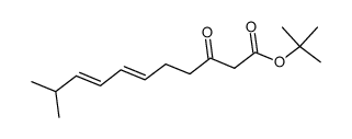 (6E,8Z)-10-Methyl-3-oxo-undeca-6,8-dienoic acid tert-butyl ester结构式